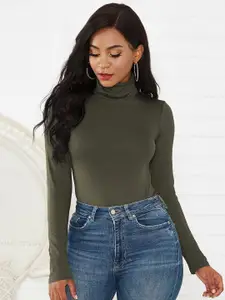StyleCast x Revolte High Neck Long Sleeves Fitted Top