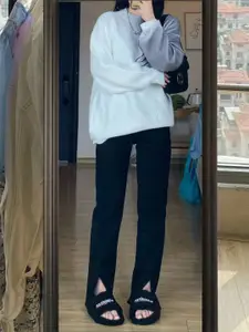 StyleCast Women Straight Fit High-Rise Cotton Jeans