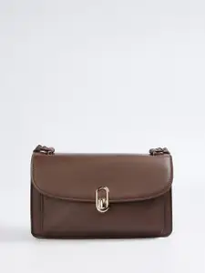 max Textured PU Half Moon Satchel