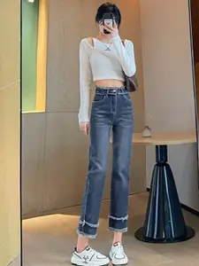 StyleCast Women Slim Fit High-Rise Light Fade Jeans