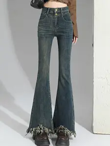 StyleCast x Revolte Women Mid-Rise Bootcut Light Fade Jeans