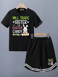 INCLUD Boys Printed Short Sleeves T-shirt With Shorts