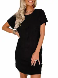 StyleCast x Revolte Women Boat Neck Bodycon Mini Dress