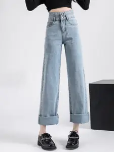 StyleCast Women Cotton Straight Fit High-Rise Jeans