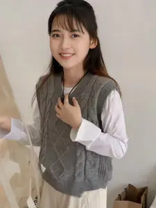 StyleCast Women Cable Knit Sweater Vest