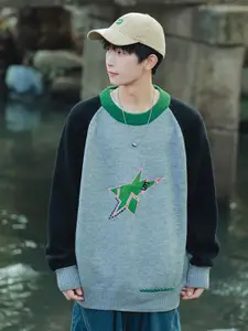 StyleCast x Revolte Men Colourblocked Longline Pullover