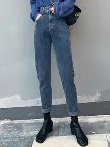 StyleCast Women Straight Fit High-Rise Jeans