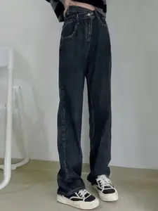 StyleCast Women Straight Fit High-Rise Jeans