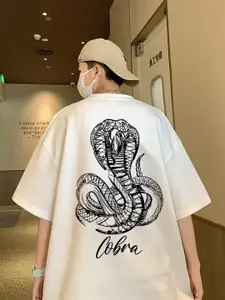 StyleCast x Revolte Men Printed Raw Edge Boxy T-shirt