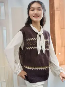 StyleCast Women Printed Sweater Vest