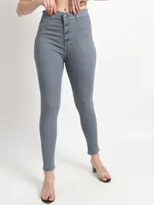 TYFFYN Women Slim Fit High-Rise Heavy Fade Stretchable Jeans