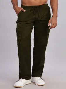PAUL STREET Men Relaxed Cargos Trousers