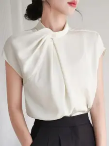 StyleCast Women Solid Scarf Neck Top