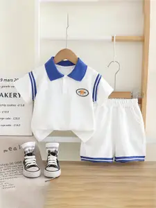 StyleCast x Revolte Boys Printed Polo Collar T-Shirt With Shorts