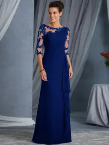 StyleCast Elegant Blue Formal Maxi Dress
