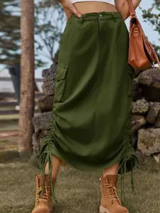 StyleCast Denim A-Line Midi Skirt