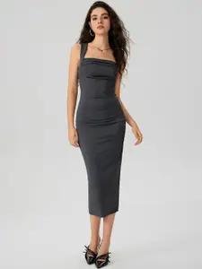 StyleCast Women Square Neck Sleeveless Georgette Bodycon Dress