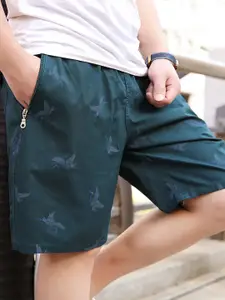 StyleCast x Revolte Men Printed Mid-Rise Cotton Regular Shorts