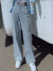 StyleCast Women Straight Fit High-Rise Jeans