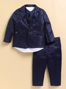 LITTLE COLLARS Boys Short Sleeves Shirt With Trousers And Blazer