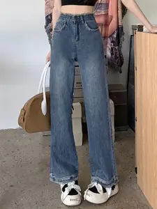 StyleCast Women Straight Fit High-Rise Jeans