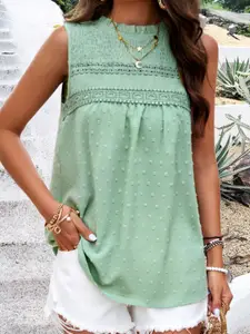 StyleCast Self Design Round Neck Top