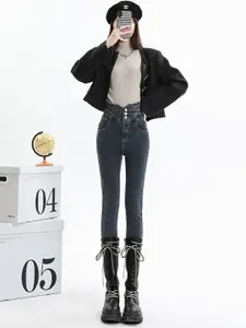 StyleCast x Revolte Women Skinny Fit High-Rise Jeans