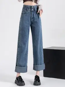 StyleCast Women Straight Fit High-Rise Jeans