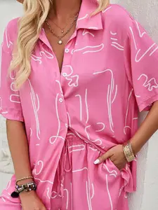 StyleCast Women Printed Shirt With Shorts Co-Ords