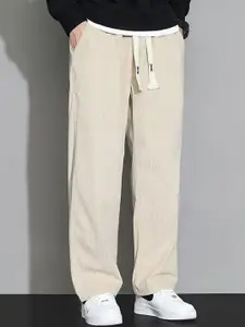 StyleCast x Revolte Men Straight Fit Easy Wash Pleated Trousers