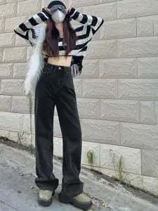 StyleCast Women Straight Fit High-Rise Jeans