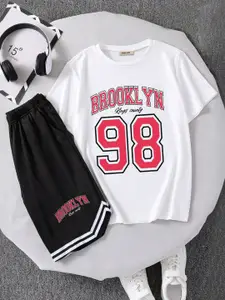 INCLUD Boys Printed Short Sleeves T-shirt With Shorts