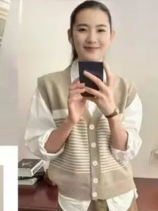 StyleCast Women Striped Cardigan Sweater