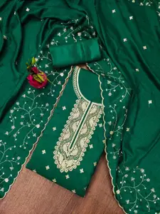 Panzora Floral Embroidered Sequinned Unstitched Dress Material