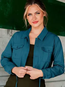 StyleCast Women Regular Fit Spread Collar Solid Cotton Casual Shirt