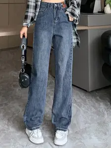 StyleCast Women Straight Fit High-Rise Clean Look Jeans