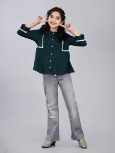 DMP FASHION Girl Cotton  Solid Handloom Top