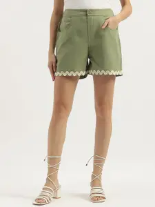 United Colors of Benetton Women Regular Fit High-Rise Shorts