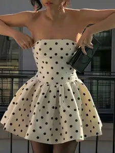 StyleCast x Revolte Polka Dot Print Bodycon Mini Dress