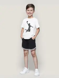 INCLUD Boys Printed Short Sleeves T-shirt With Shorts