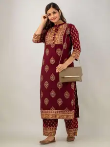 DMP FASHION Women Paisley Printed Daily Straight Kurta
