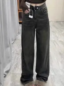 StyleCast Women Mid-Rise Cotton Baggy Jeans