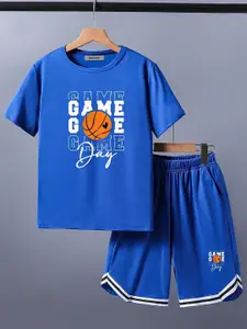 INCLUD Boys Printed Short Sleeves T-shirt With Shorts