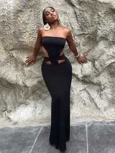 StyleCast Off-Shoulder Sleeveless Maxi Bodycon Dress