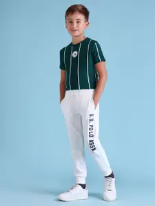 U.S. Polo Assn. Kids Boys Brand Logo Printed Joggers