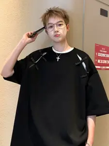 StyleCast x Revolte Men Raw Edge Boxy T-shirt