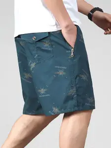 StyleCast x Revolte Men Printed Mid-Rise Regular Cotton Shorts