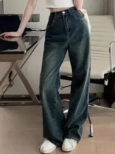 StyleCast x Revolte Women Low Distress Light Fade Jeans