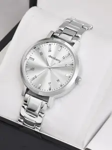 DressBerry Women Brass Dial & Reset Time Analogue Watch DB-034-Silver