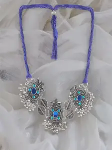 UNIVERSITY TRENDZ Silver-Plated Oxidised Necklace